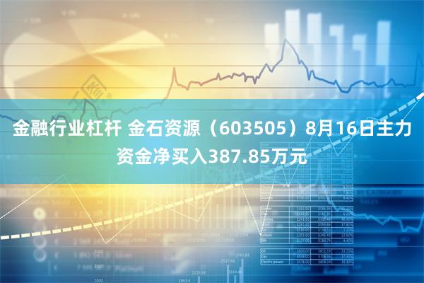 金融行业杠杆 金石资源（603505）8月16日主力资金净买入387.85万元