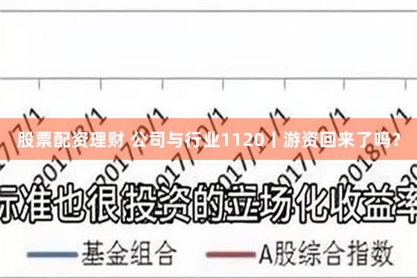 股票配资理财 公司与行业1120丨游资回来了吗？